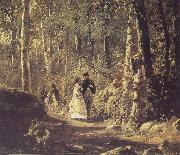 Ivan Shishkin A Stroll in the Forest oil painting artist